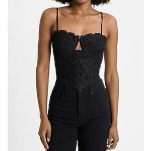 Express Black Lace Bodysuit